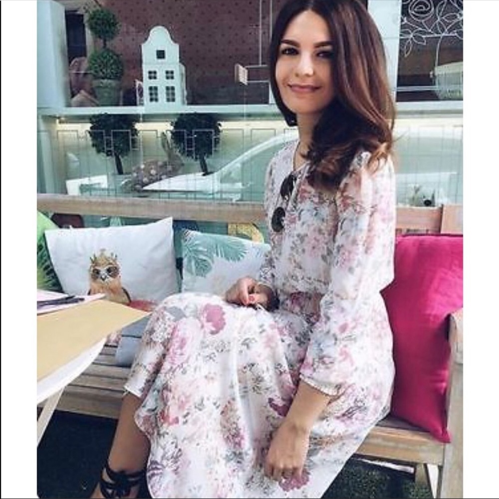 LAST NWT ZARA FLORAL PRINTED FLOWING MIDI DRESS